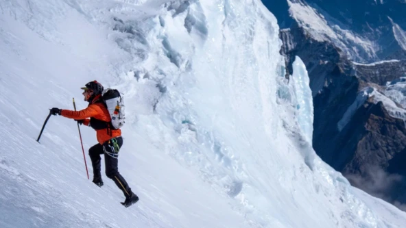 Foto: Amerikaanse bergbeklimmer claimt snelheidsrecord naar top Mount Everest