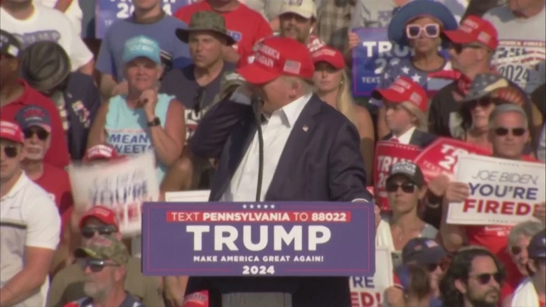 Het moment van de aanslag op Trump