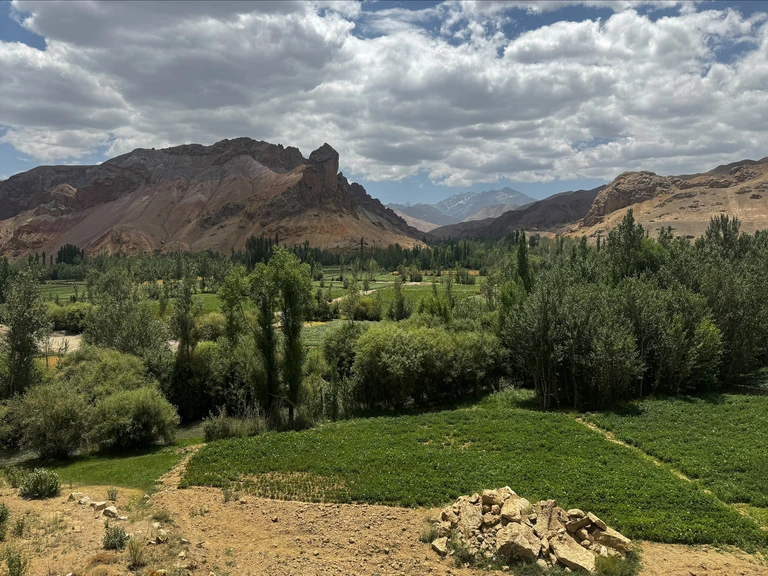 Groene vallei onderweg naar Bamyan