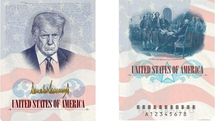 Beeltenis Trump duikt nu ook op op speciale Amerikaanse paspoorten