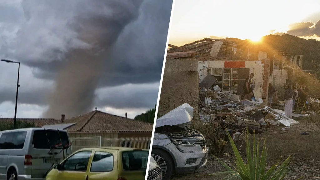 Foto: Tornado richt ravage aan in dorp Zuid-Frankrijk, tientallen gewonden