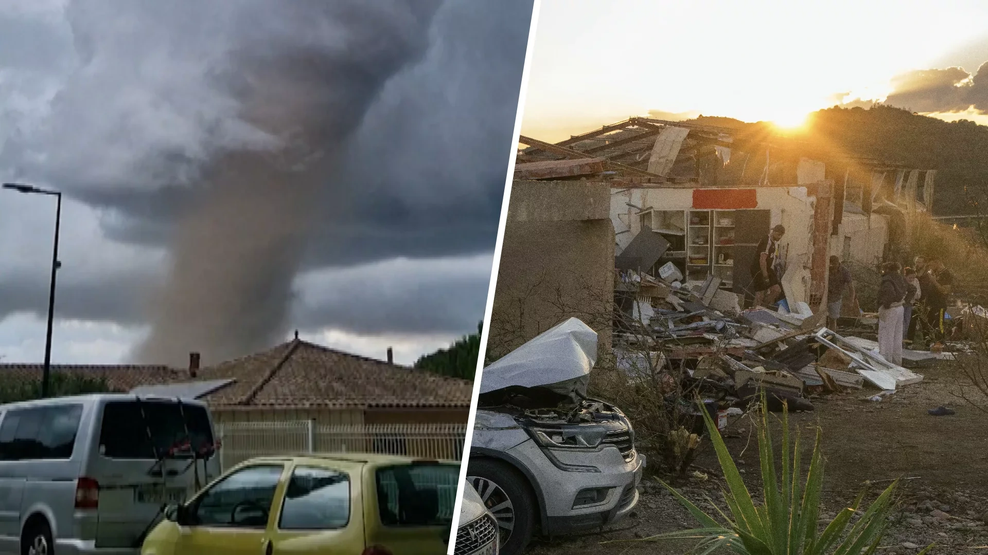 Tornado richt ravage aan in dorp Zuid-Frankrijk, tientallen gewonden
