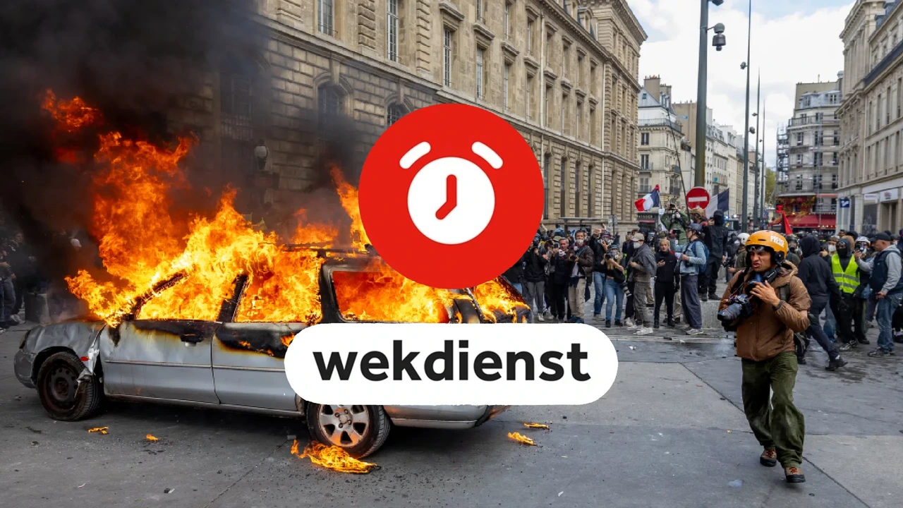 Wekdienst 24/10: Protestdag in Frankrijk • Wintertijd gaat in Wekdienst 24/10: Protestdag in Frankrijk • Wintertijd gaat in