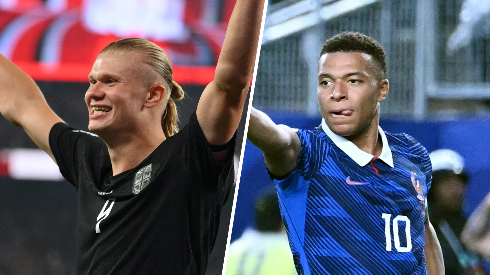 Topspitsen Mbappé en Haaland leveren voor Frankrijk en Noorwegen • Algerije verslaat Jordanië