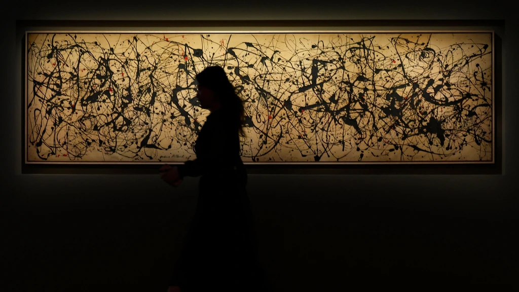 Foto: Schilderij van Pollock voor recordbedrag geveild in New York