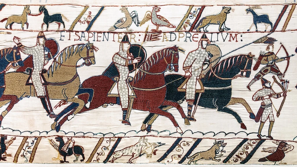 Foto: Operatie voltooid: Tapijt van Bayeux aangekomen in British Museum