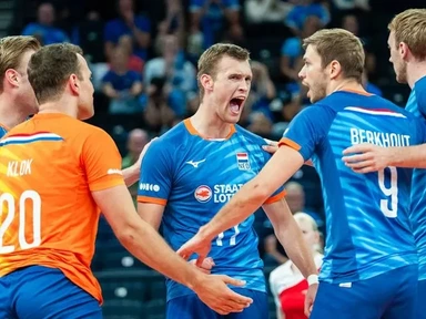 Volleyballers in het EK-toernooi