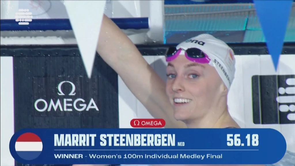 Steenbergen zwemt Europees record op 100 meter wisselslag kortebaan