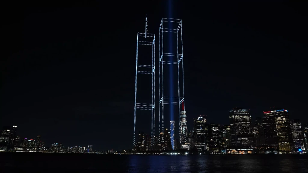 Nederlandse lichtinstallatie brengt Twin Towers voor even terug in New York