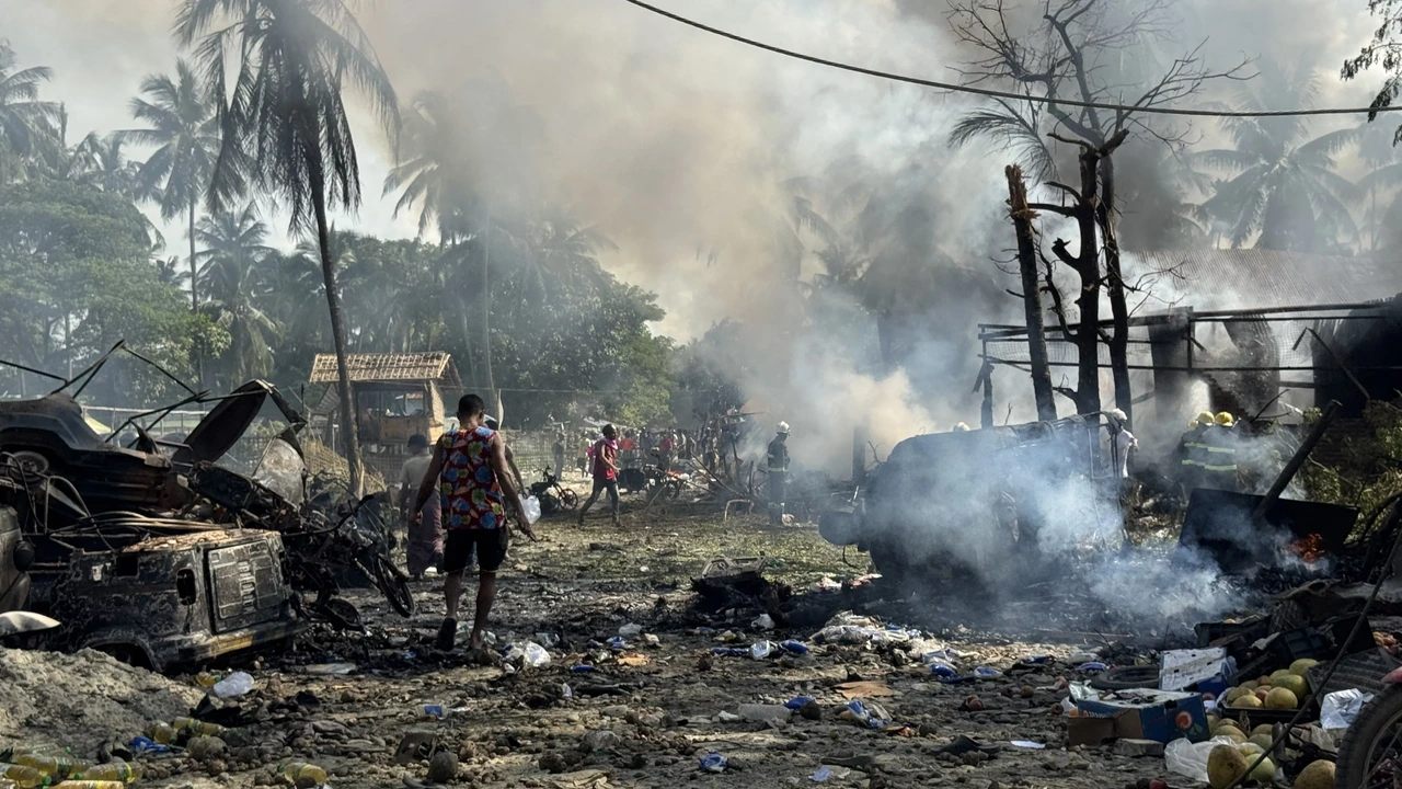 Tientallen doden bij luchtaanval op markt Myanmar