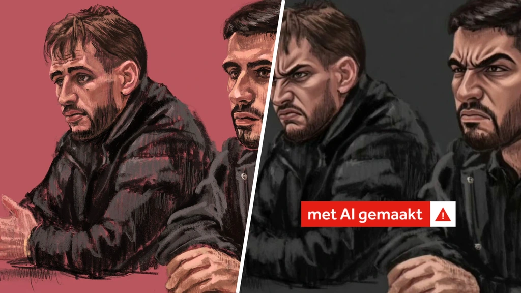 Foto: Brabantse PVV gebruikte AI om rechtbanktekening te bewerken