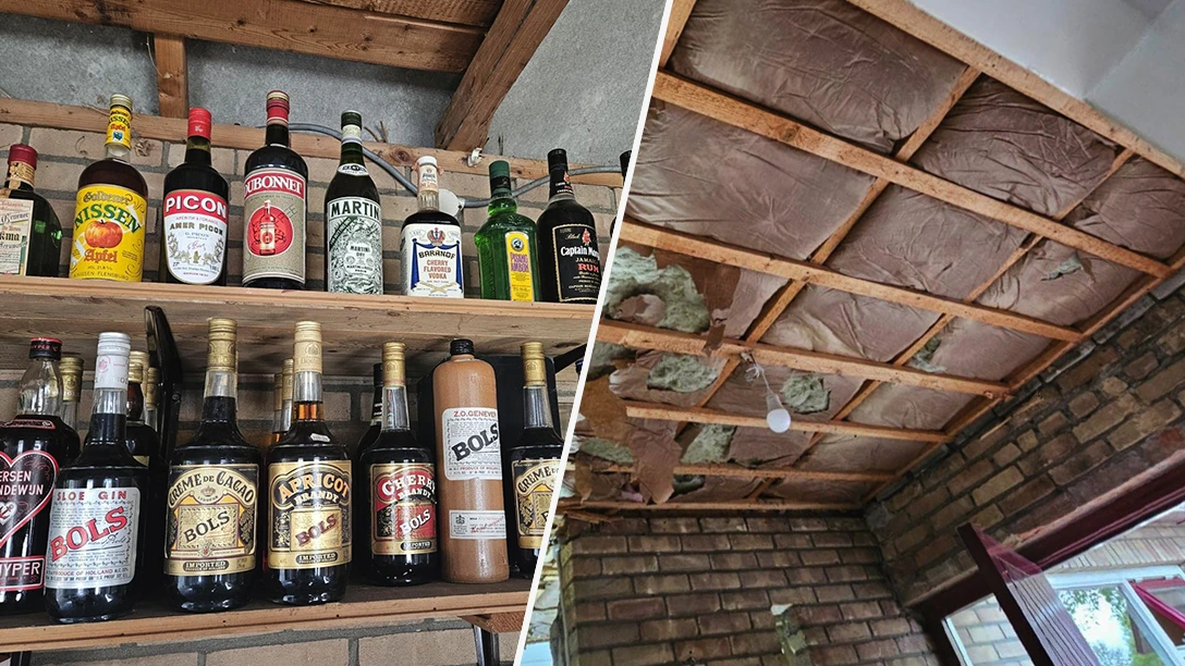 Stel ontdekt meer dan 160 flessen drank in net gekocht huis Elspeet