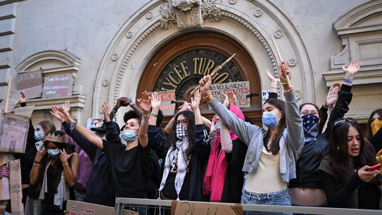 Scholierenprotesten in Frankrijk