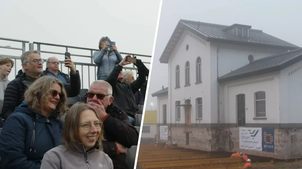 Zo ging de verplaatsing van het stationsgebouw in Vught