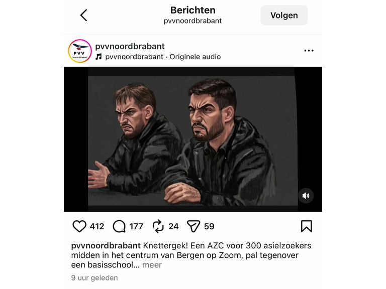 Brabantse PVV gebruikte AI om rechtbanktekening te bewerken