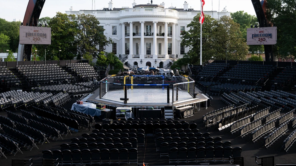 Foto: Witte Huis decor voor UFC-kooigevecht: 'Hier hadden we nooit van kunnen dromen'