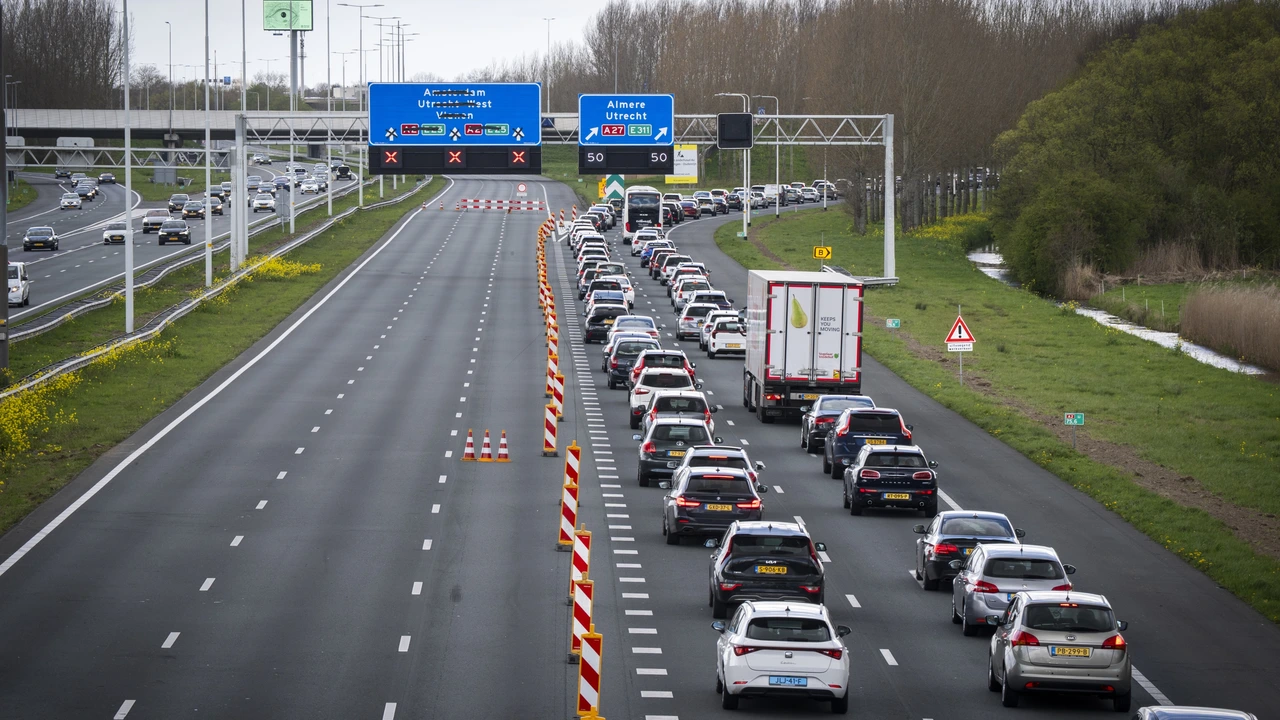 A2 en A12 bij Utrecht weer dicht door werkzaamheden, veel verkeershinder verwacht