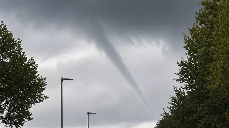 Foto: Code geel om zware onweersbuien boven kustprovincies, waterhozen bij zee gezien