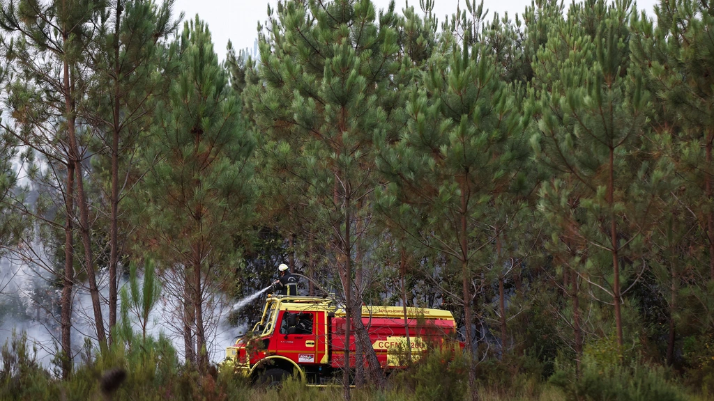 Foto: Duizenden toeristen geëvacueerd vanwege natuurbrand in Zuidwest-Frankrijk