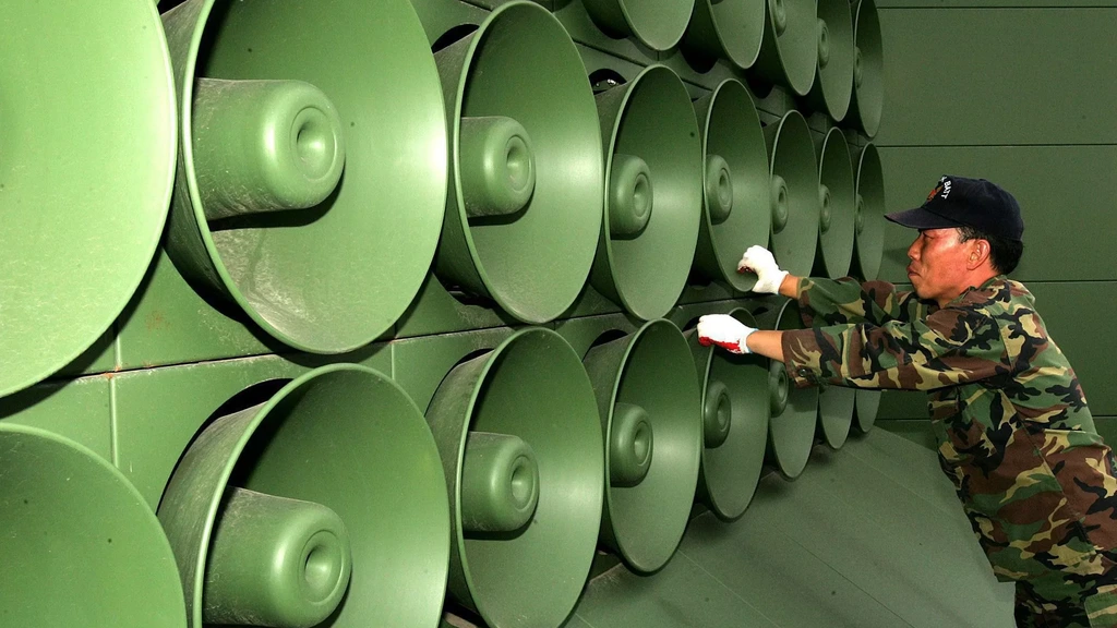 Foto: Noord-Korea waarschuwt Zuid-Korea: propaganda-luidsprekers aan grens bijna klaar